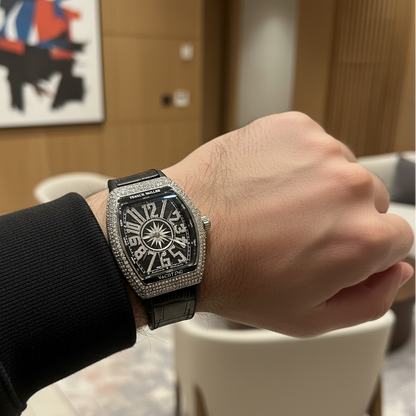 Frank Miller Black Dial with Ice Tone Bazel