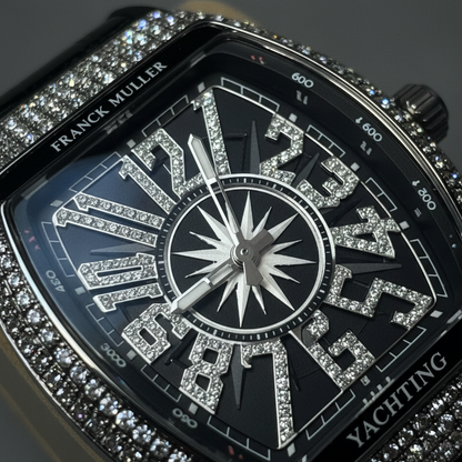 Frank Miller Black Dial with Ice Tone Bazel